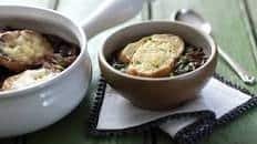 French onion soup with Gruyère toast