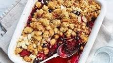 Frozen fruit crumble