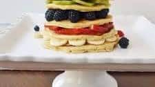 Fruit Pancake Stack with Coconut Syrup