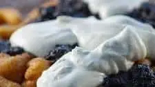 Funnel Cake with Blueberry Marmalade