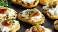 Goat Cheese & Fig Crostini w/ Caramelized Onions
