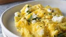 Goat Cheese Scrambled Eggs