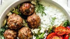 Greek Meatballs with Tzatziki Sauce