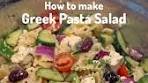 Greek Pasta Salad with homemade vinaigrette