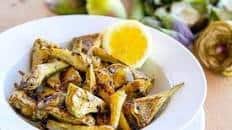 Grilled Artichoke Hearts with Lemon & Garlic