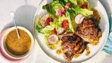 Grilled Chicken Thighs with Maple-Mustard Marinade