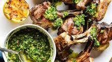 Grilled Lamb Chops with Chimichurri Sauce