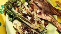 Grilled Romaine with Blue Cheese and Bacon