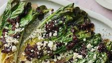 Grilled Romaine with Blue Cheese-Bacon Vinaigrette