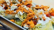 Grilled Wedge Salad with Buffalo Chicken