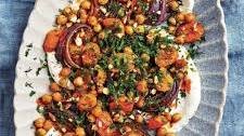 Harissa Roasted Veggies with Whipped Feta