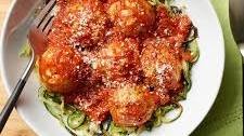 Healthy Air Fryer Turkey Meatballs with Zoodles