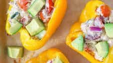 Healthy Mediterranean Tuna Stuffed Peppers