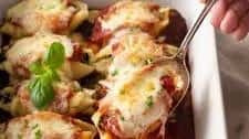 Healthy Stuffed Shells with Ground Turkey and Spinach