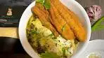 Herb & 🧄 Butter Grits and Fish by