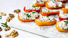 Herbed Cheese and Walnut Stuffed Mini Peppers