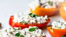 Herbed Cheese & Walnut Stuffed Mini Peppers
