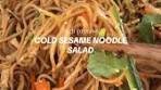 High Protein Cold Sesame Noodle Salad Recipe