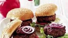 Homemade beef burgers