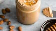 Homemade Vanilla Almond Butter with Sea Salt & Honey