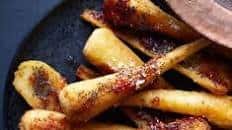 Honey-roasted parsnips