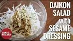 How to make Daikon Salad with Creamy Sesame Dressing 🥗.