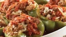 Italian Stuffed Green Peppers with Sausage