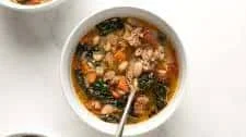 Italian White Bean Soup with Tuscan Kale and Sausage