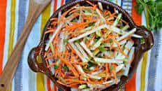 Jicama and Cucumber Slaw with Sweet and Spicy Dressing