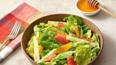 Jicama and Greens Salad with a Creamy Honey Citrus Vinaigrette