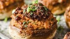 Keto Chorizo Stuffed Mushrooms with Cheese