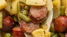 Kielbasa Potato and Green Bean Casserole