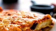 Lasagna With Tomato Sauce and Roasted Eggplant