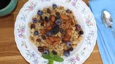 Lebanese Breakfast Bulgur Cereal with Fruit and Nuts