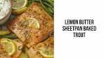 Lemon Butter Sheet Pan Baked Trout