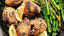 Lemon Garlic Butter Herb Chicken with Asparagus