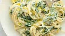 Lemon ricotta pasta & spinach