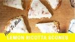 Lemon Ricotta Scones Recipe | How to Make Scones from ...