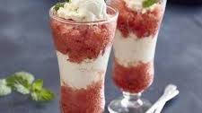 Lime Mint Watermelon Granita with Feta Ice Cream