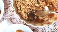 Maple Pecan Apple Crisp With Oatmeal Cookie Crumble Topping