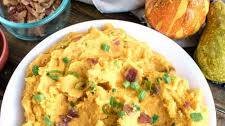 Mashed Sweet Potatoes with Bacon & Chives