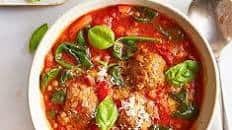 Meatball & tomato soup