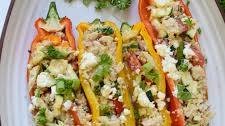 Mediterranean Tuna Couscous Stuffed Peppers