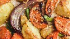 Miso Glazed Roasted Root Vegetables