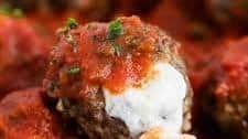 Mozzarella Stuffed Meatballs