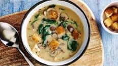 Mushroom and Spinach Soup