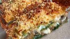 Mushroom and Spinach Zucchini Lasagna Loaf