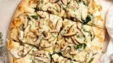 Mushroom Flatbread with Spinach