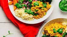 Nourishing Curried Lentil & Sweet Potato Bowl