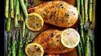 One Pan Honey Lemon Chicken Asparagus